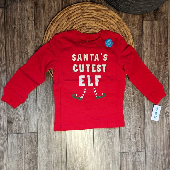 NWT 5T - Bundle of 2 - CARTER'S Christmas Long Sleeve Tees - Picture 2 of 9